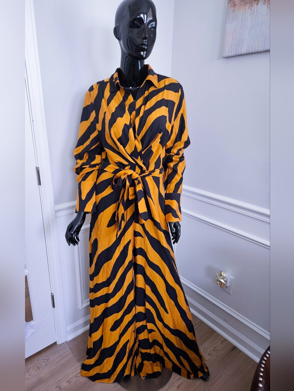 Fashionova Design Print Linen Jumpsuit